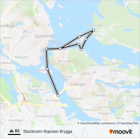 80 Ferry Line Map