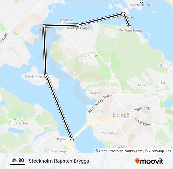 80 Ferry Line Map