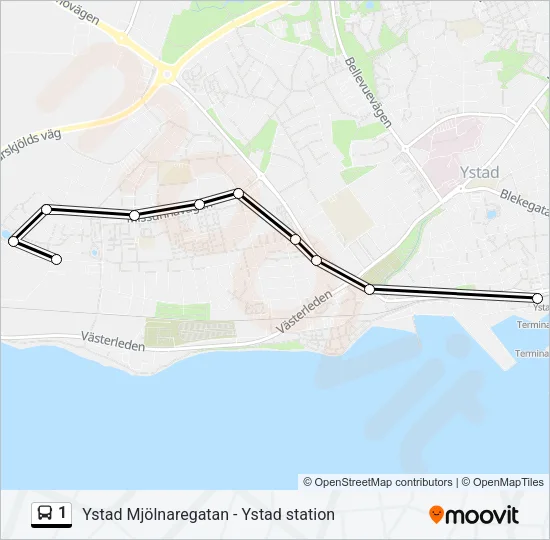 1 Bus Line Map