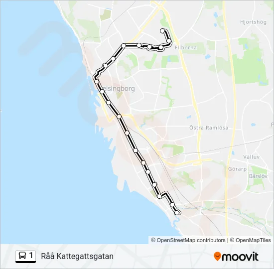 1 Bus Line Map