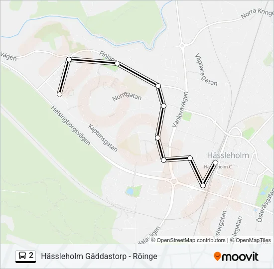 2 Bus Line Map