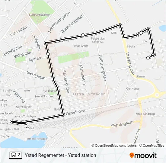 2 Bus Line Map