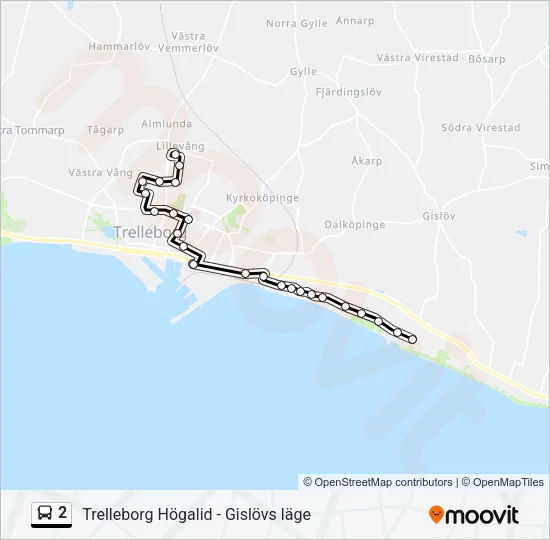 2 Bus Line Map