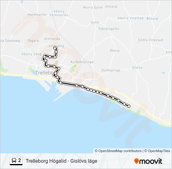 2 Bus Line Map
