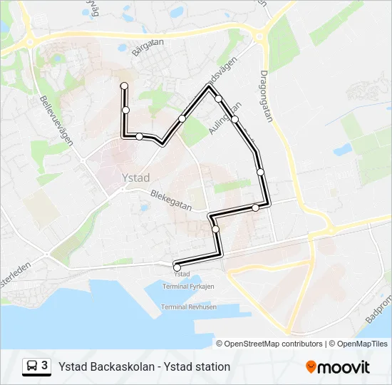 3 Bus Line Map