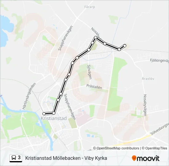 3 Bus Line Map