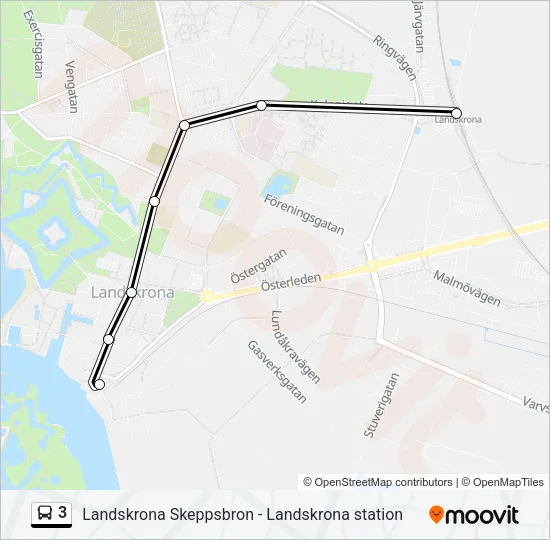 3 Bus Line Map