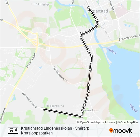 4 Bus Line Map