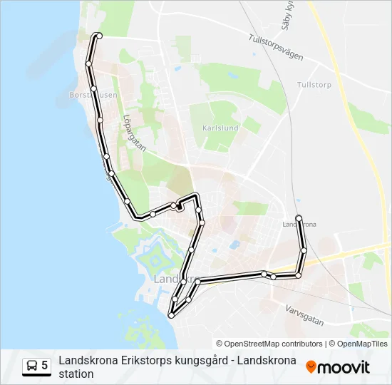 5 Bus Line Map