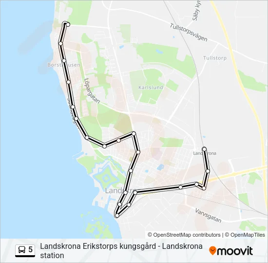 5 Bus Line Map
