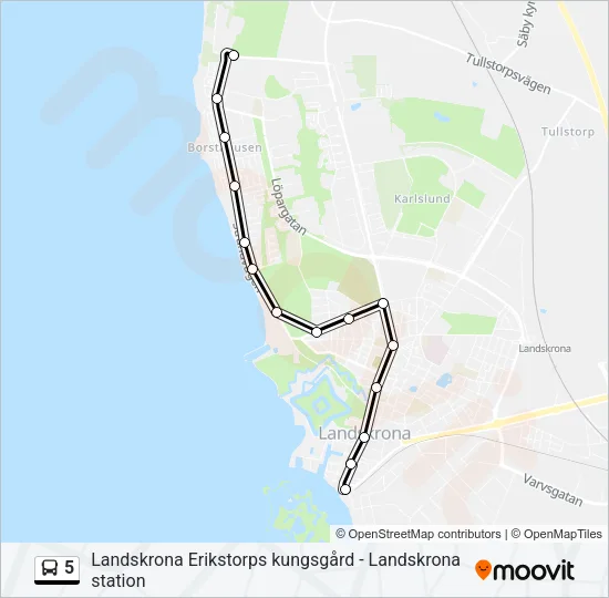 5 Bus Line Map