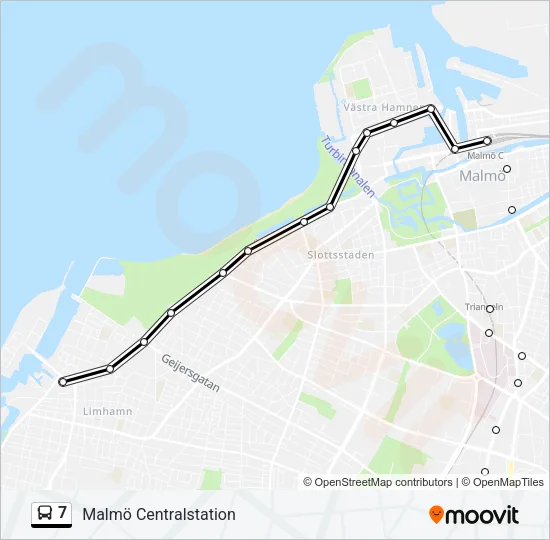7 Bus Line Map