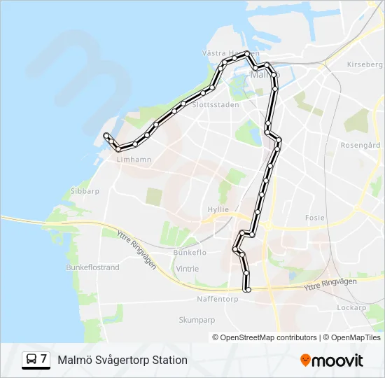7 Bus Line Map