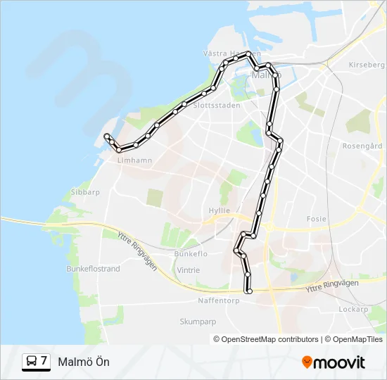 7 Bus Line Map
