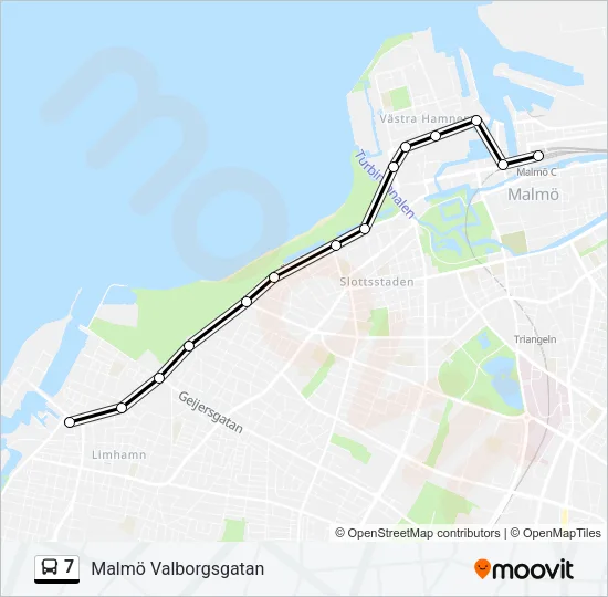 7 Bus Line Map