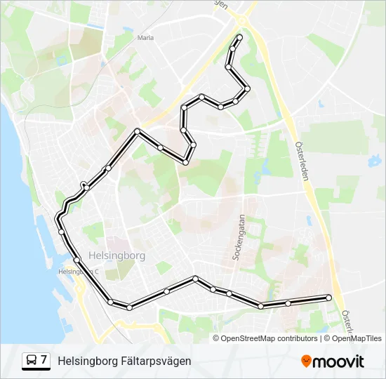 7 Bus Line Map