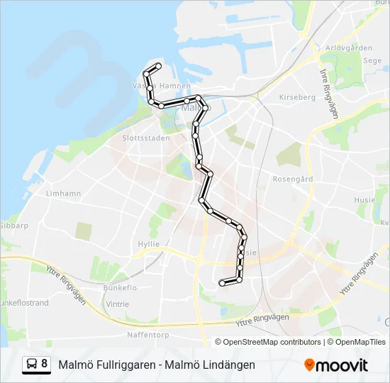 8 Bus Line Map