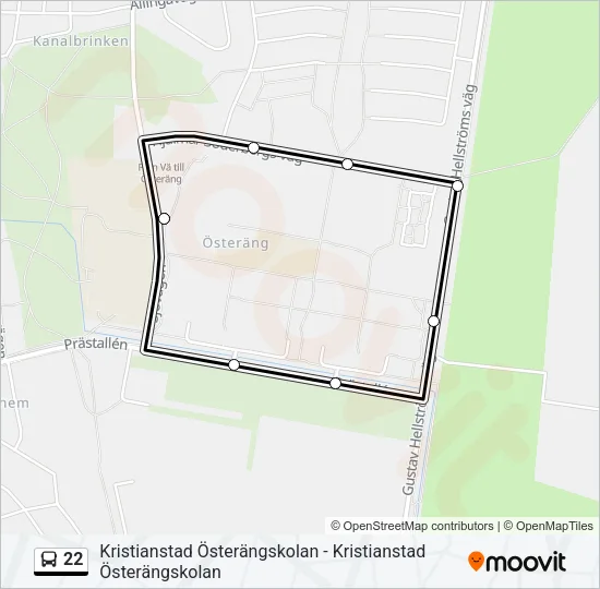 22 Bus Line Map