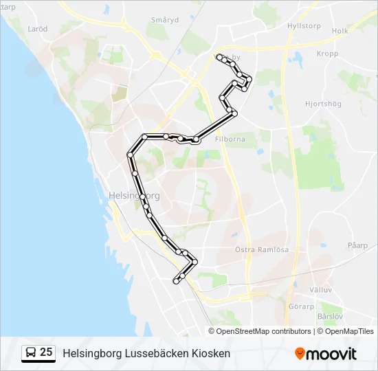 25 Bus Line Map