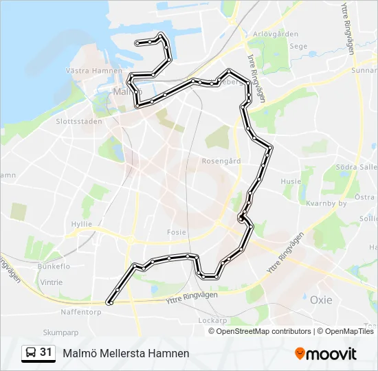 31 Bus Line Map