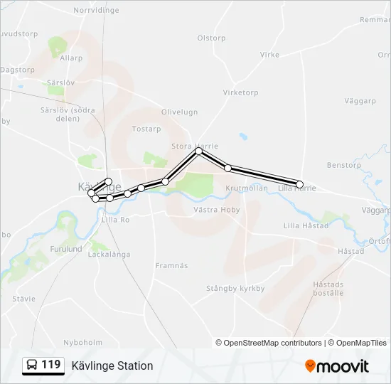119 Bus Line Map