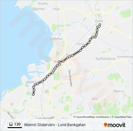 130 Bus Line Map