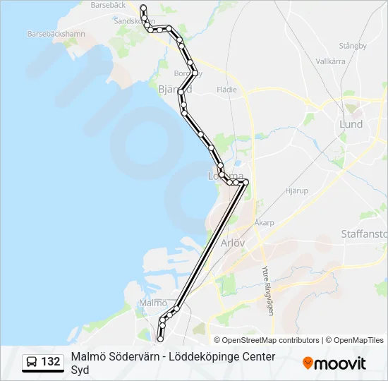 132 Bus Line Map