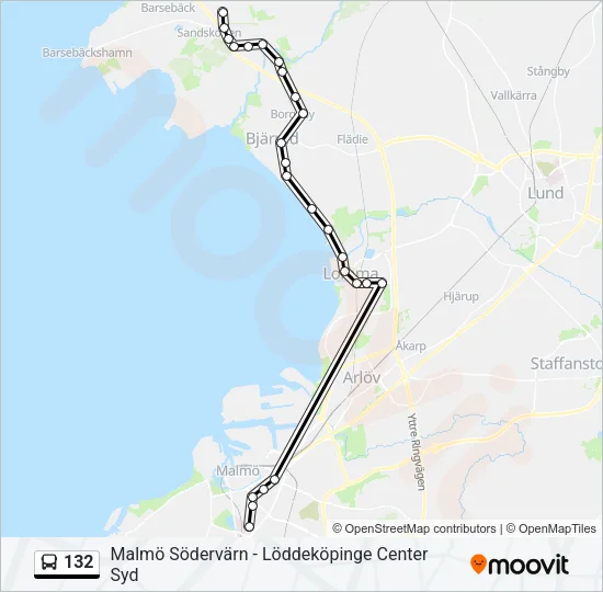 132 Bus Line Map