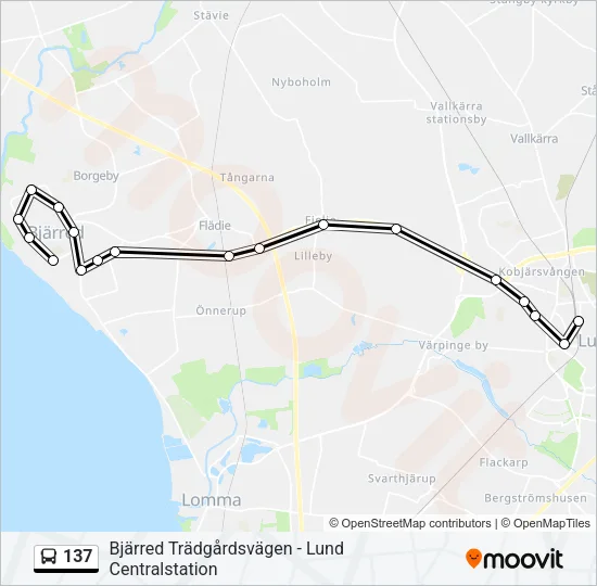 137 Bus Line Map