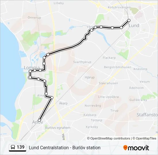139 Bus Line Map