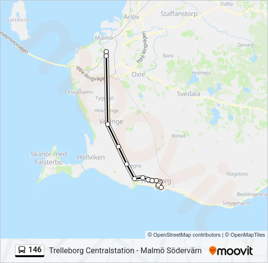 146 Bus Line Map