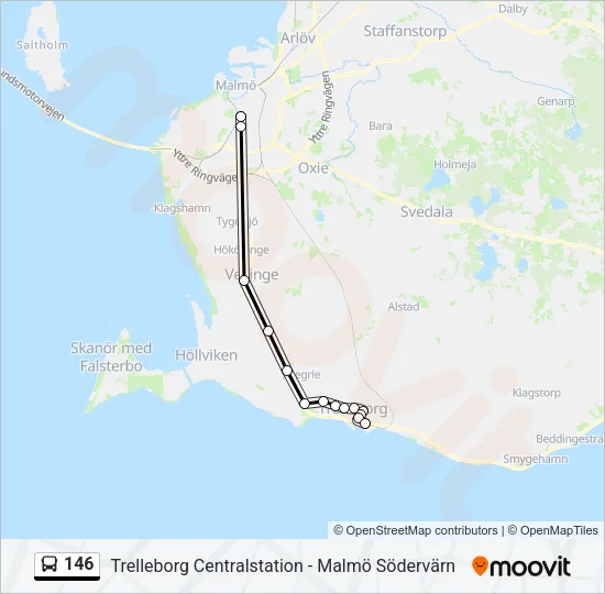 146 Bus Line Map