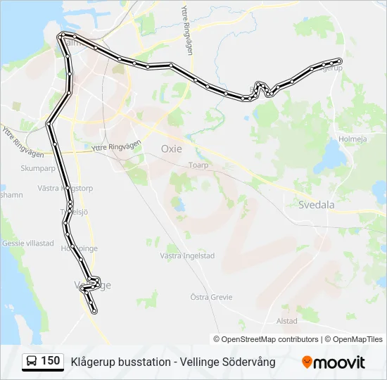 150 Bus Line Map