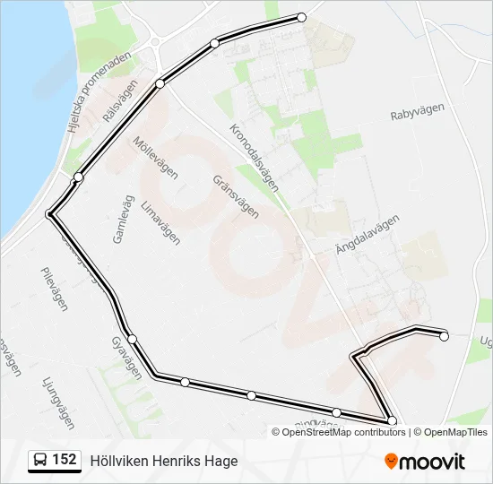 152 Route: Schedules, Stops & Maps - Höllviken Henriks Hage (Updated)