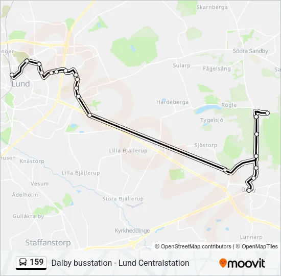 159 Bus Line Map