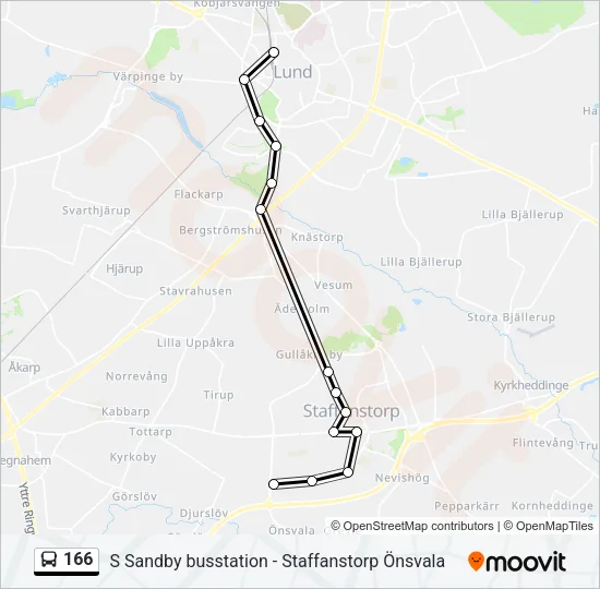 166 Bus Line Map