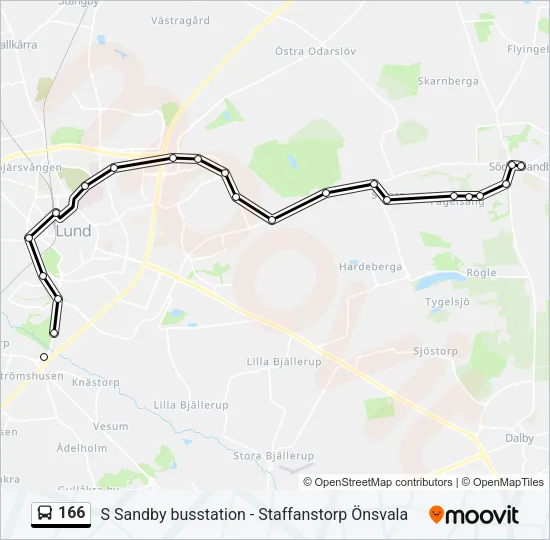 166 Bus Line Map