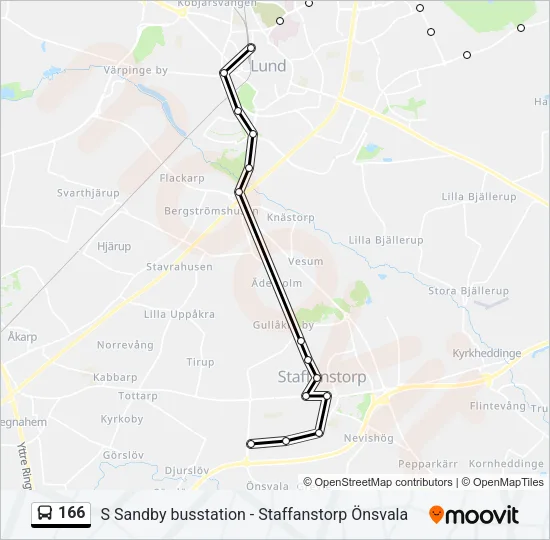 166 Bus Line Map