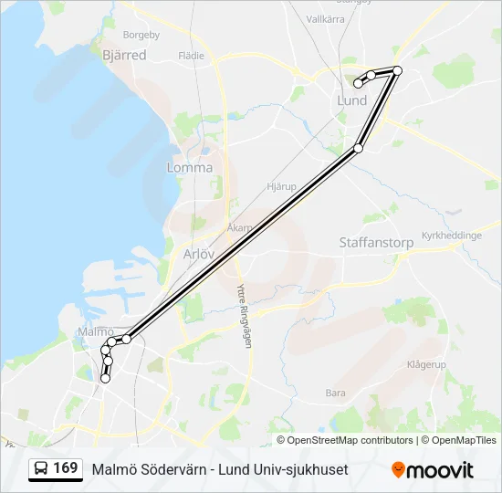 169 Bus Line Map