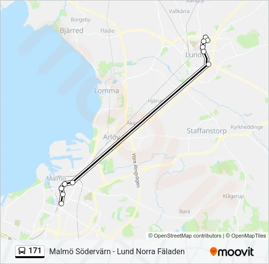 171 Bus Line Map