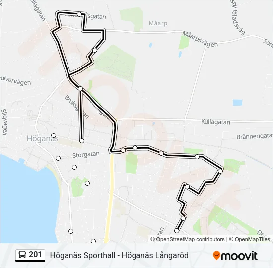 201 Bus Line Map