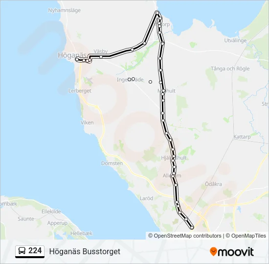 224 Bus Line Map