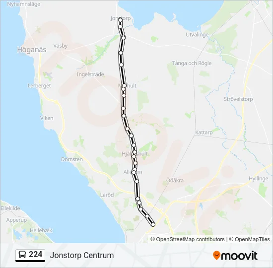 224 Bus Line Map
