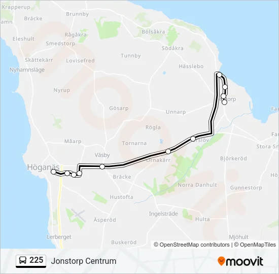225 Bus Line Map