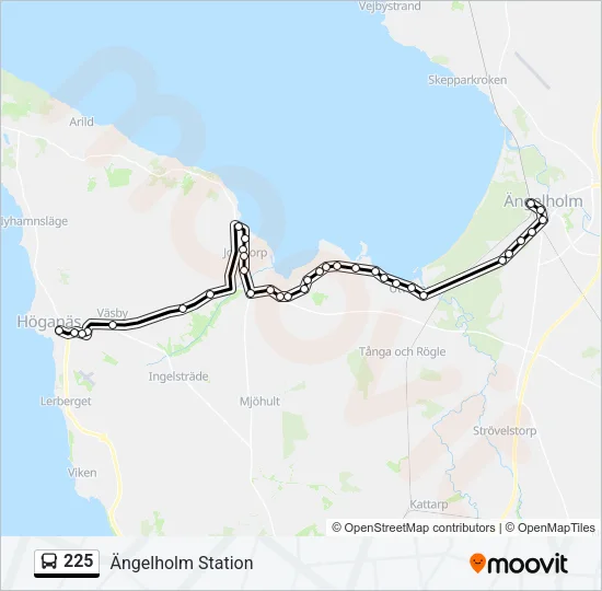 225 Bus Line Map