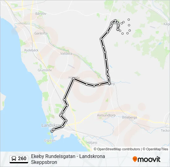 260 Bus Line Map