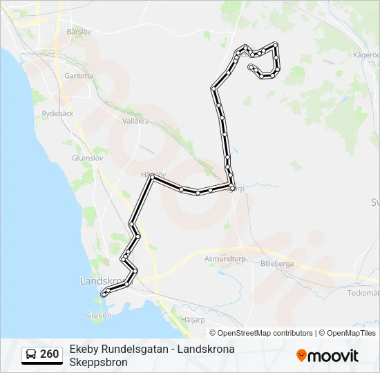 260 Bus Line Map