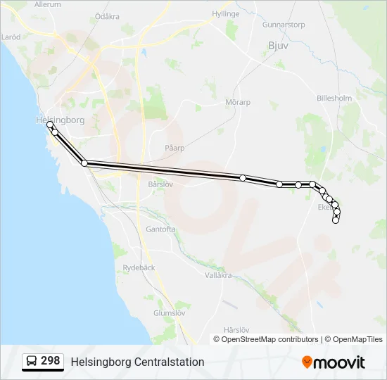 298 Bus Line Map