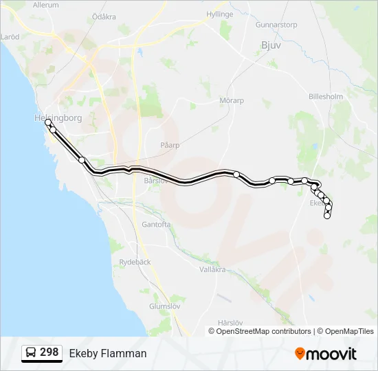 298 Bus Line Map
