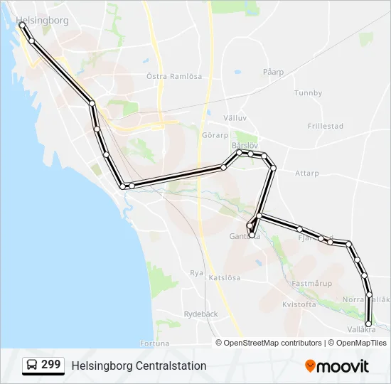 299 Bus Line Map